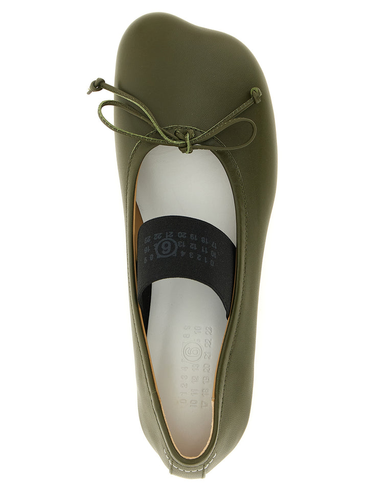 Mm6 Maison Margiela Anatomic Numeric Flat shoes - Verde | 2784bfbded4e0ff0e4a5793e606ea2c5778cdd43