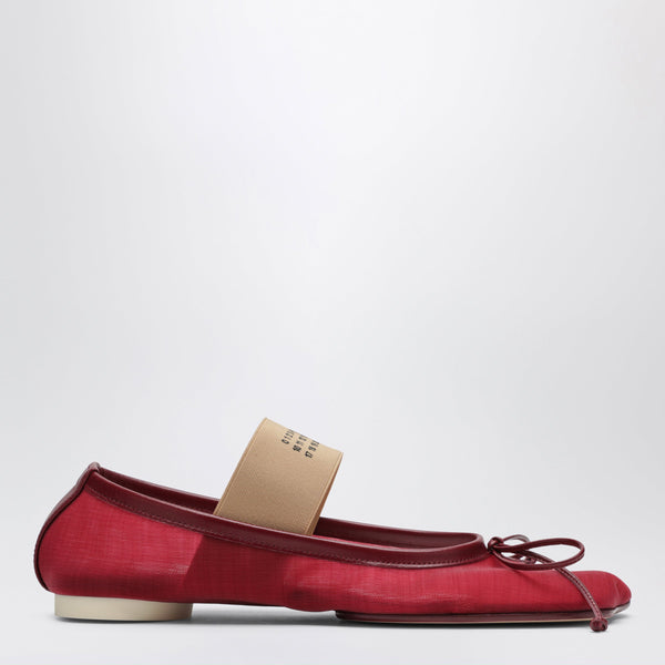 Numeric Anatomic Ballet Flats With Transparent Finish In Red