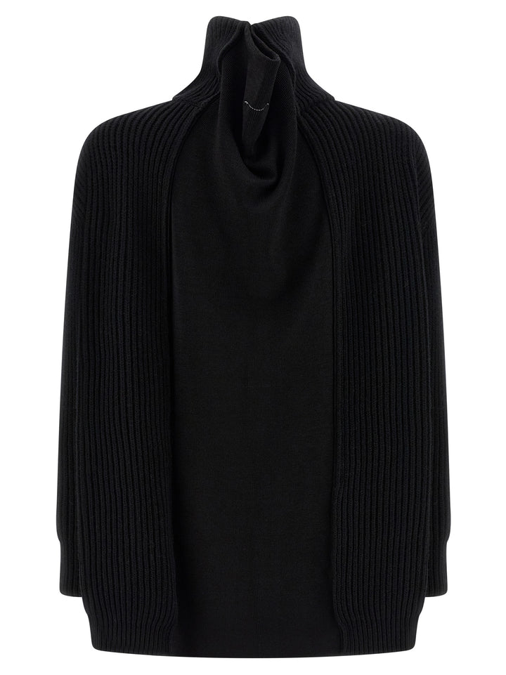 Mm6 Maison Margiela Cardigan Dress Abiti - Nero | 22344fda656e88e95d5dc2c43ab1a00c35030c5b