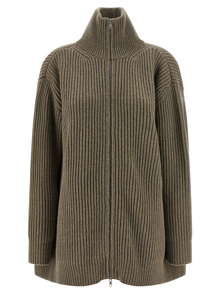 Mm6 Maison Margiela Panel Insert Cardigan Maglioni - Beige | 02e24031bcbf6a4b10635247492a7dcb6b6e7933