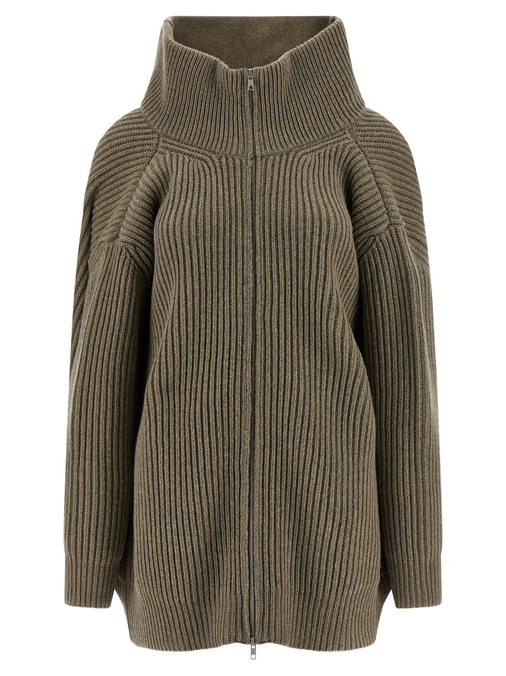 Mm6 Maison Margiela Panel Insert Cardigan Maglioni - Beige | 2ebde8f26ac0b23d81a1a005224bc9b4946922d7
