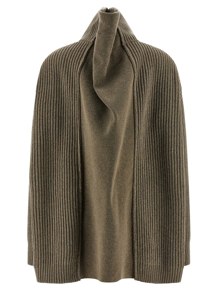 Mm6 Maison Margiela Panel Insert Cardigan Maglioni - Beige | 8d491b6fcc2c0103339782ab47e34a3b45b94d27
