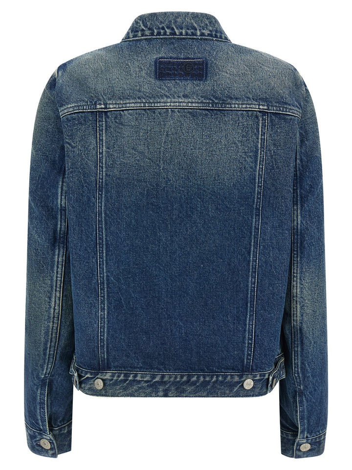 Mm6 Maison Margiela Numeric Signature Mm6 Puffer Jackets - Blu | 8d2573f51da9437918260f1f6d010d95c02d2558