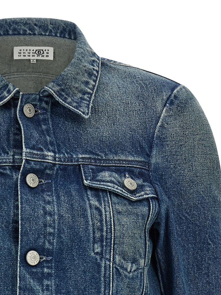 Mm6 Maison Margiela Numeric Signature Mm6 Puffer Jackets - Blu | 6fed5af695fe3e48184455ae35e8f171f128a7e8