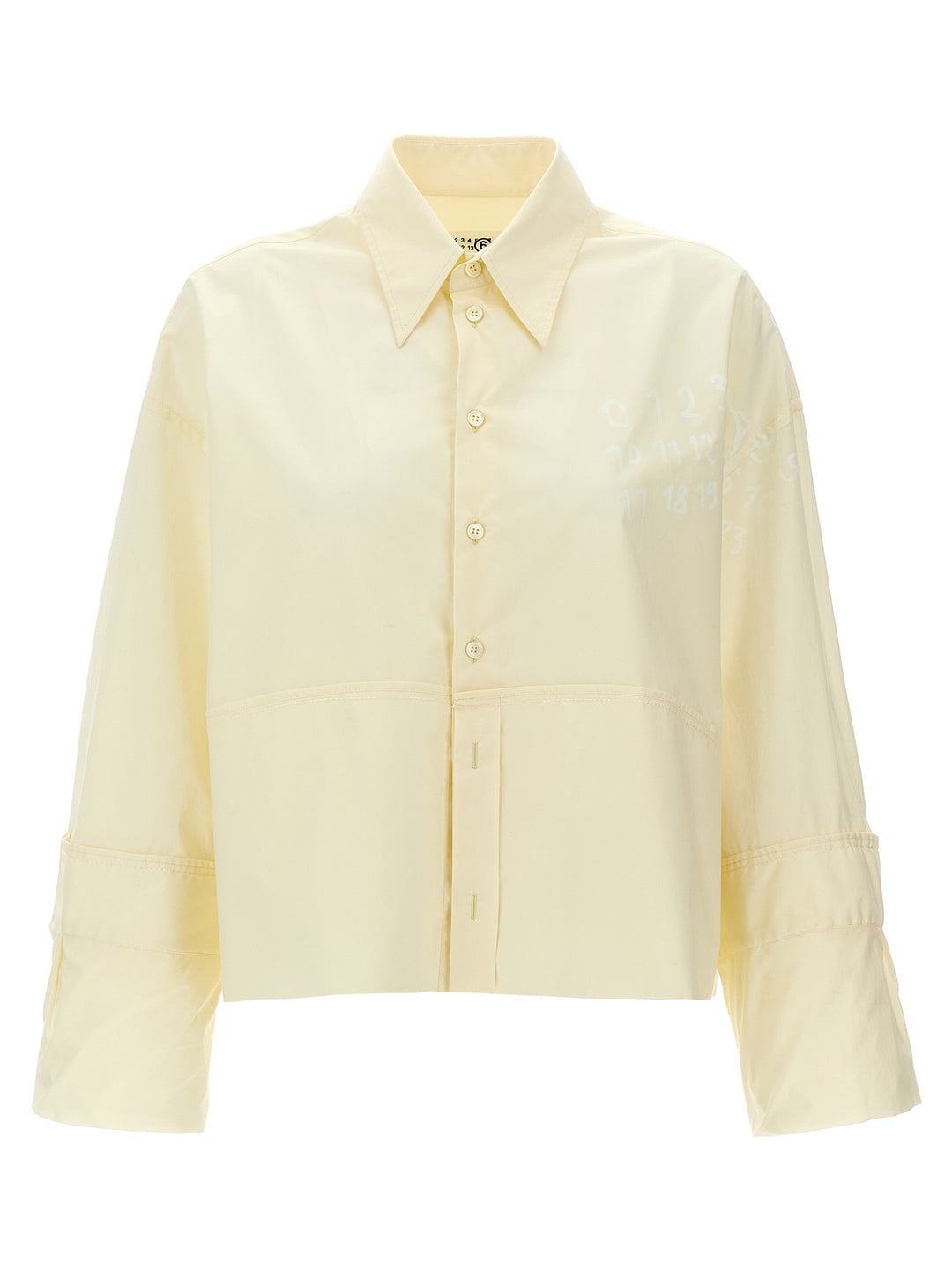 Mm6 Maison Margiela Logo Print Shirt Camicie - Bianco | d5049bc2c73940b9437aa38e37097ff3465c099a