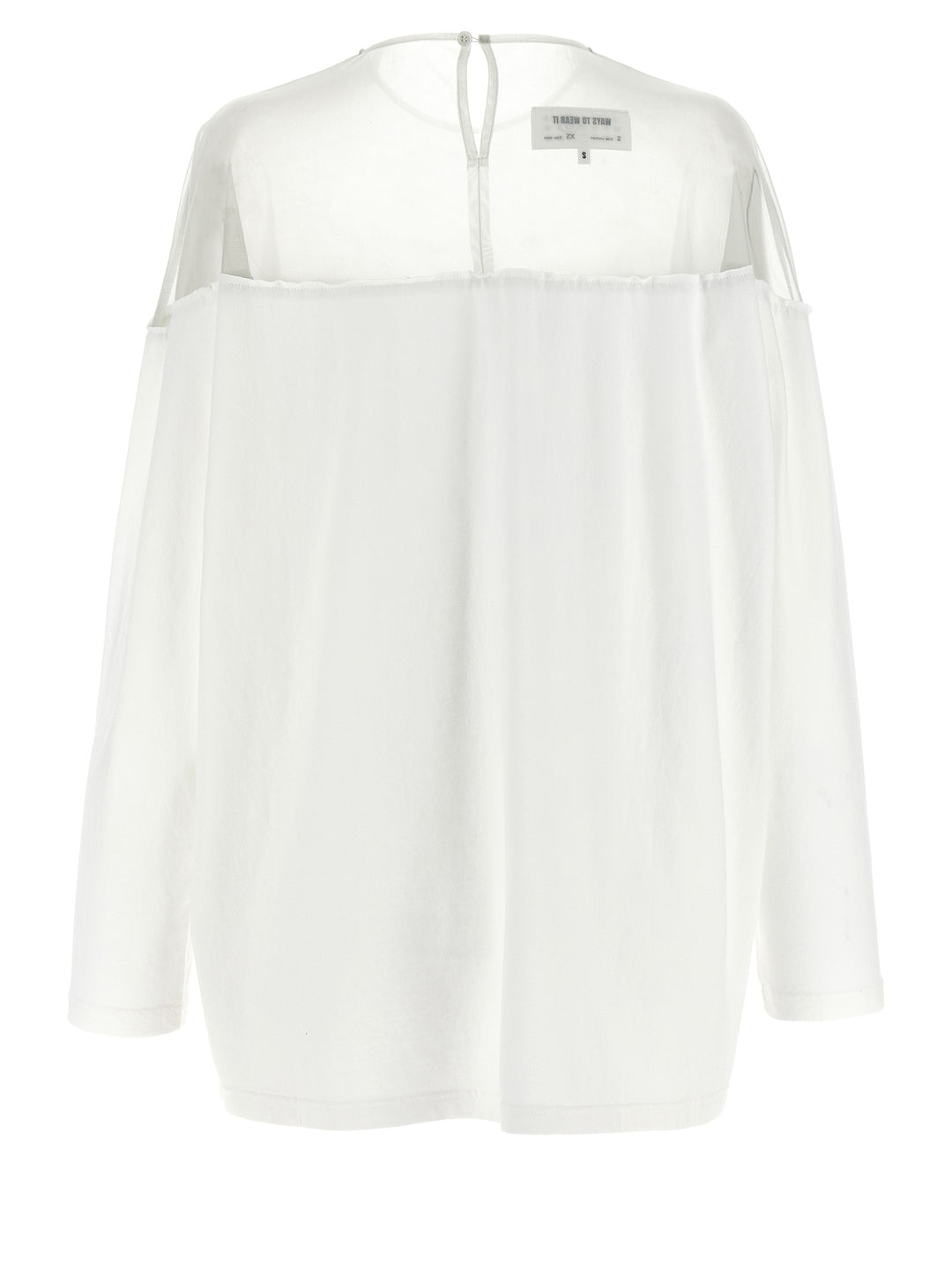 Mm6 Maison Margiela Tulle Insert T shirt - Bianco | 05426704380f6ba89844c8c8a02acf3604c1f309