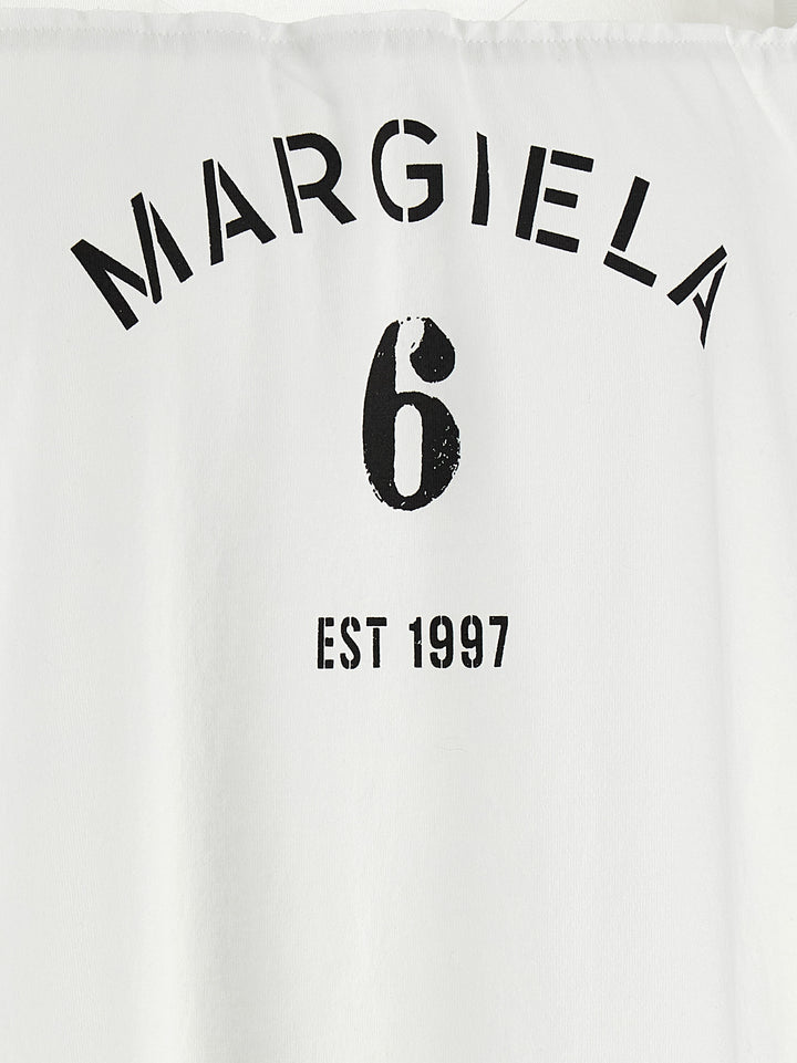 Mm6 Maison Margiela Tulle Insert T shirt - Bianco | 4f9818fbd4f99cafa53f2d105cdcd540150dbe88