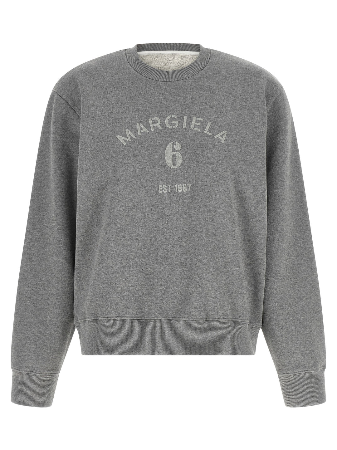 Mm6 Maison Margiela Logo Print Felpe - Grigio | 3ad6830753c71cfc7b40e0f613da4031fab7161f