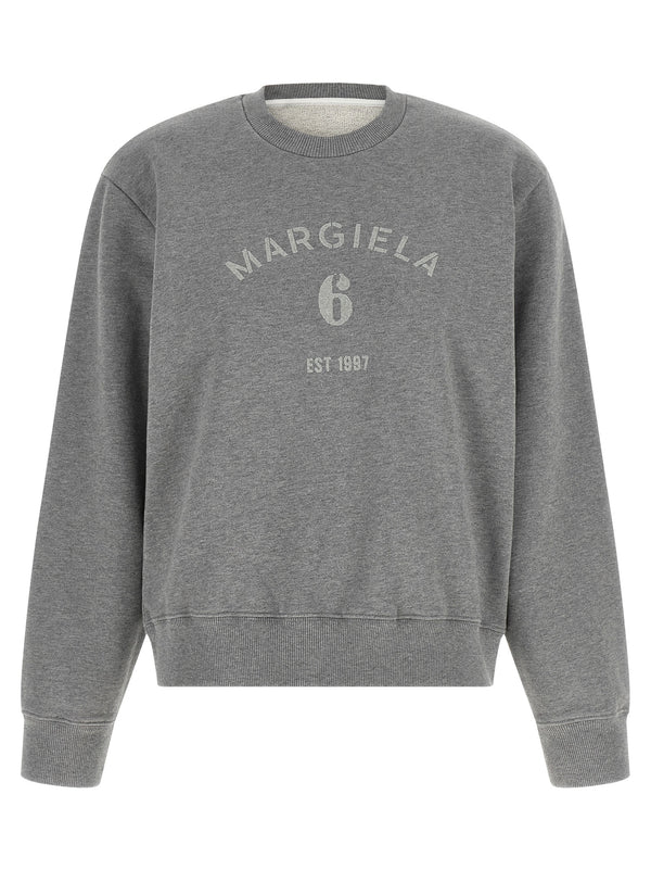 Logo Print Felpe Grigio