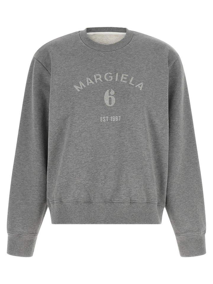 Mm6 Maison Margiela Logo Print Felpe - Grigio | 3ad6830753c71cfc7b40e0f613da4031fab7161f