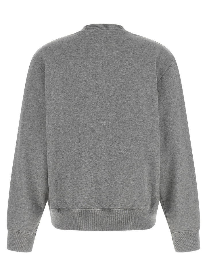 Mm6 Maison Margiela Logo Print Felpe - Grigio | 881bfb8b9ffc76a73ea89bda5c5d9ef7a9894bb9