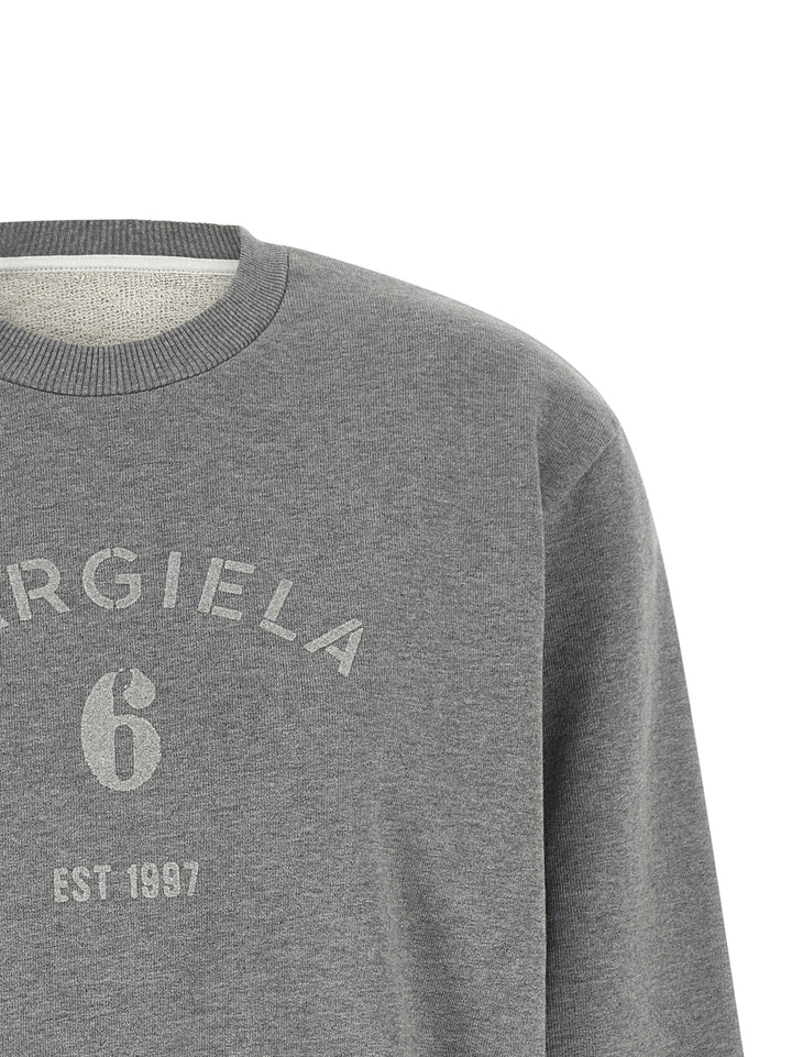 Mm6 Maison Margiela Logo Print Felpe - Grigio | 5d587fbde2ac7cb28e08a457486d8af5cf24434c