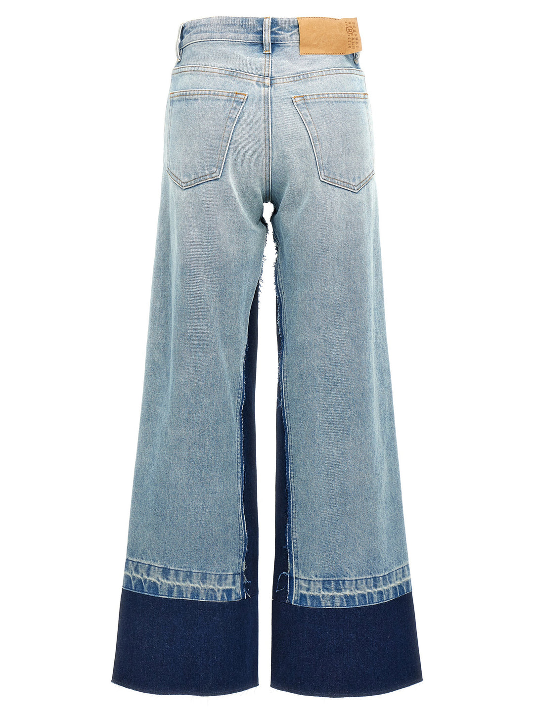 Mm6 Maison Margiela Contrast Insert Jeans - Celeste | d379063b4e68b72bd1c3d086fd98c0f64936dfb5