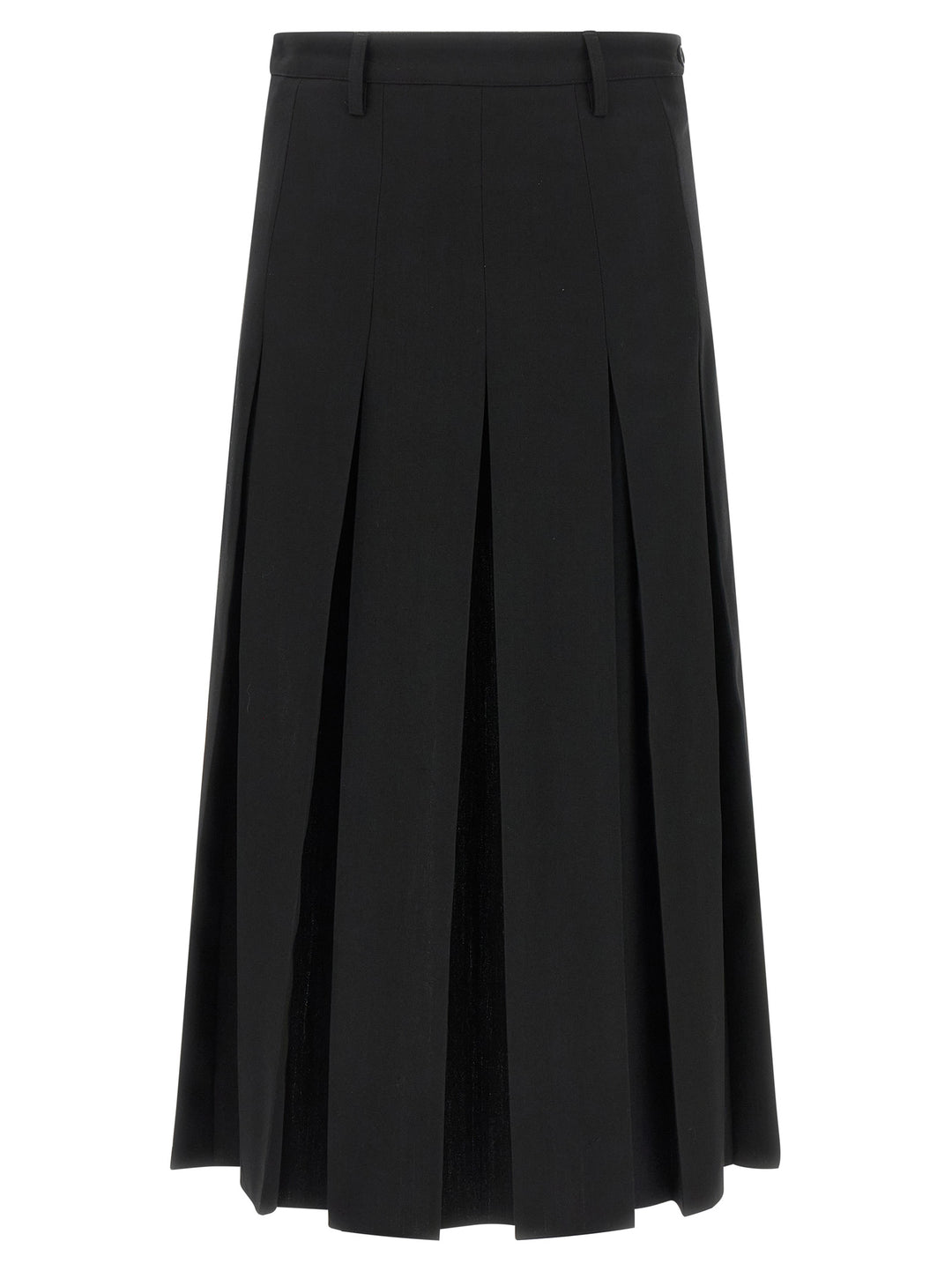 Mm6 Maison Margiela Overlapping Pleated Skirt Gonne - Nero | f3e701987501dad4eb333291e710244c080fff6a