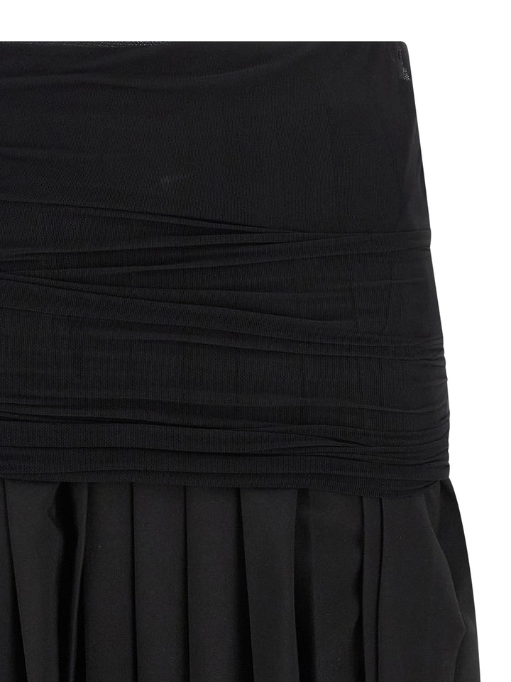 Mm6 Maison Margiela Double Layer Skirt Gonne - Nero | 2a8d2da8350451410a957e85f9fbb0c25c8874ad
