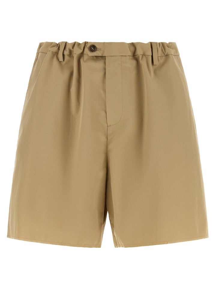 Mm6 Maison Margiela White Stitch Line Bermuda e Short - Beige | 284dbbd8a2093566868d95331b6912bdbc513f25