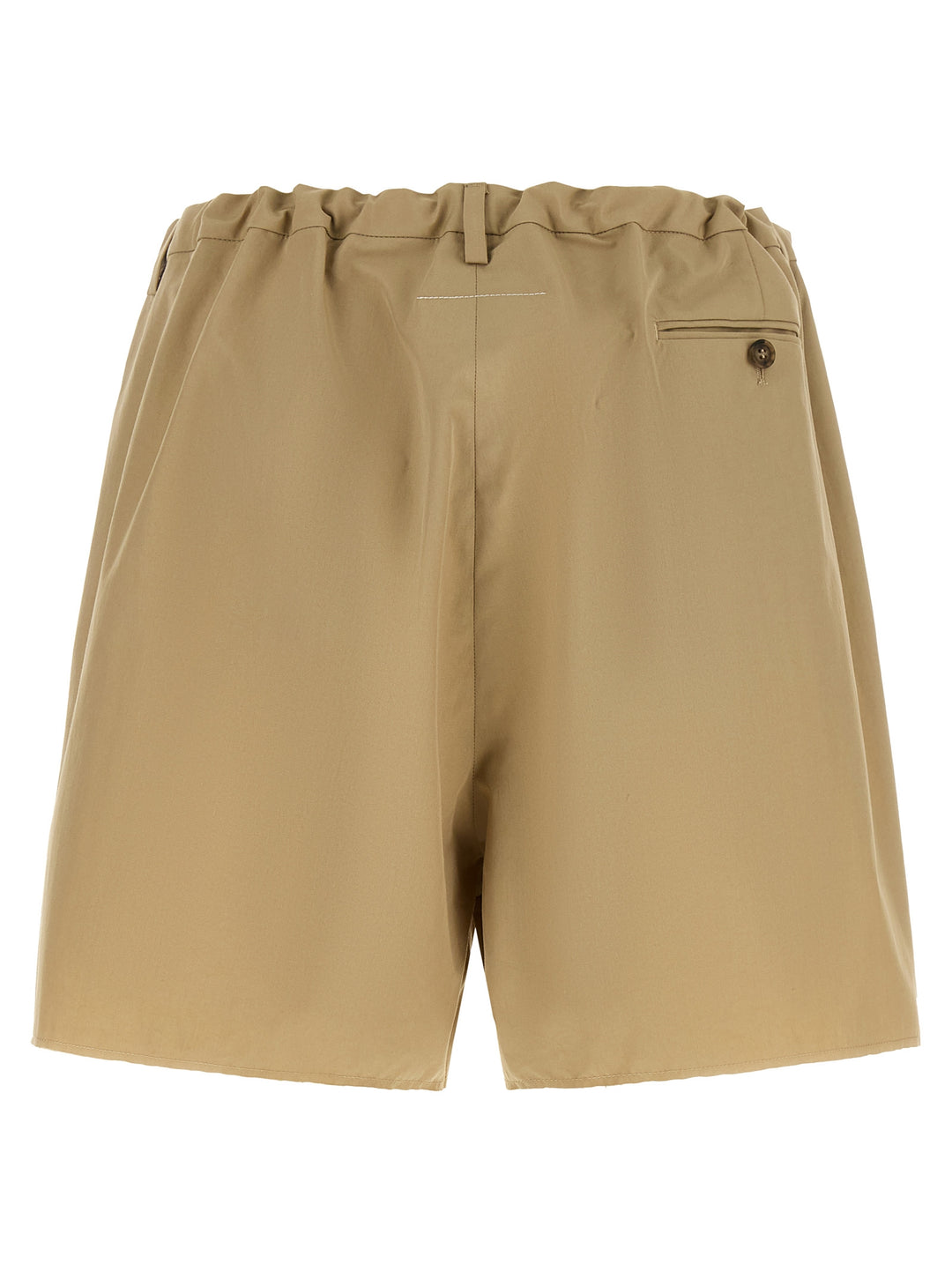 Mm6 Maison Margiela White Stitch Line Bermuda e Short - Beige | e0bfc22004b591a90c397ff6709f2b76b3eb0834