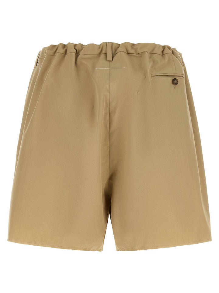 Mm6 Maison Margiela White Stitch Line Bermuda e Short - Beige | e0bfc22004b591a90c397ff6709f2b76b3eb0834