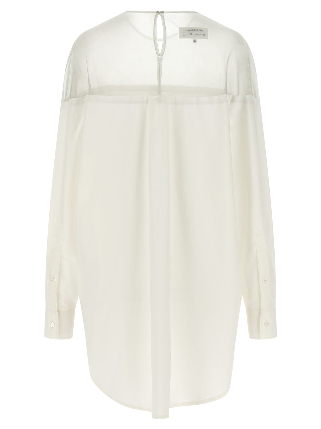 Mm6 Maison Margiela Tulle Insert Shirt Camicie - Bianco | d6d9601ec0ce187bfb79fcb9728c86c8f27c3328