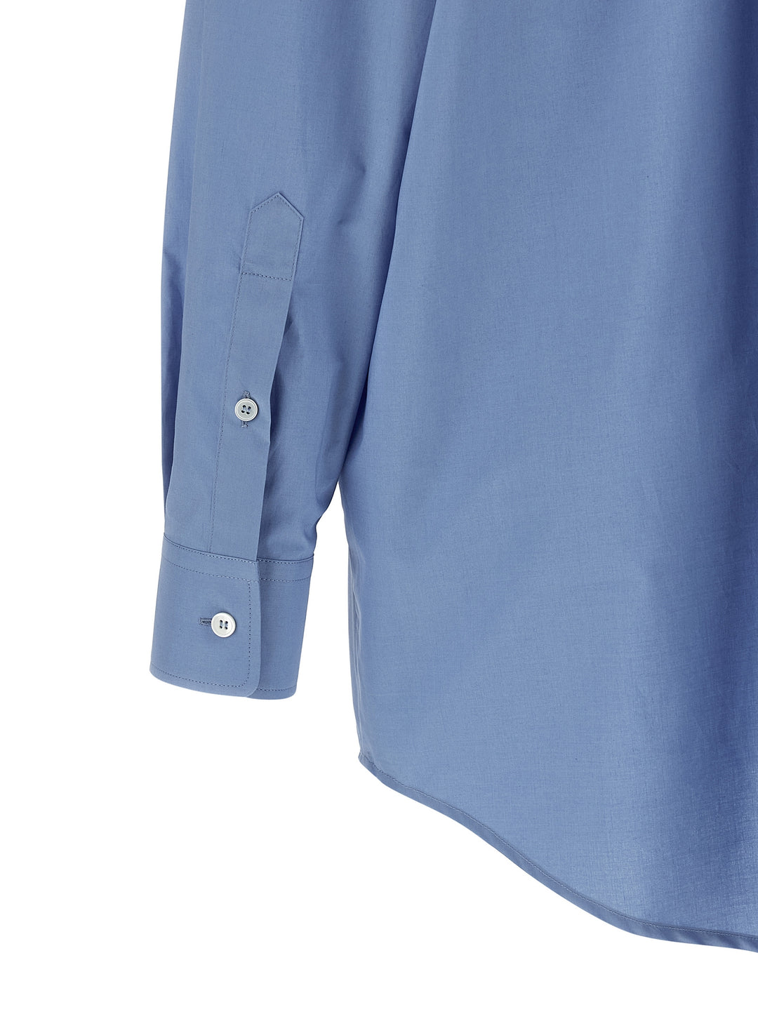 Mm6 Maison Margiela Tulle Insert Shirt Camicie - Celeste | e40e6222aee5bea6715f3ed8659ae4f13d1ccdb9