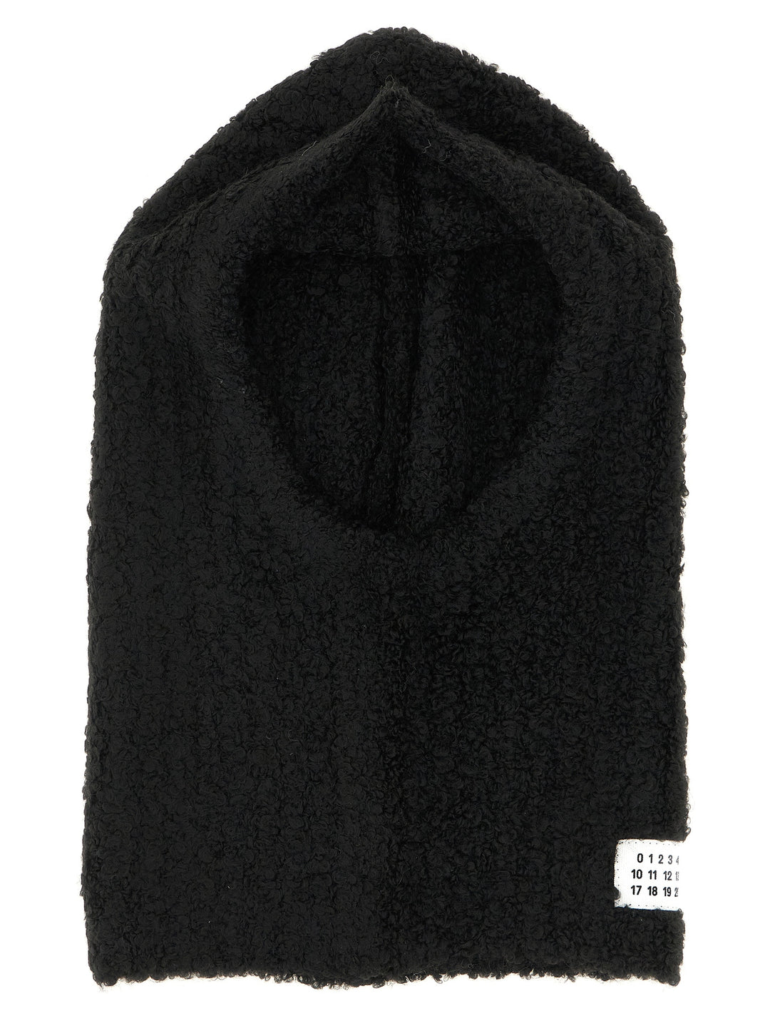 Mm6 Maison Margiela Bouclé Balaclava With Logo Cappelli - Nero | c784811a476b860de9ff160b624651f15620e18e