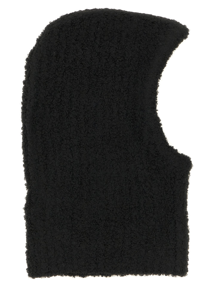 Mm6 Maison Margiela Bouclé Balaclava With Logo Cappelli - Nero | 020c3b670f7efaa654386d17a187e3c5aa3956f9