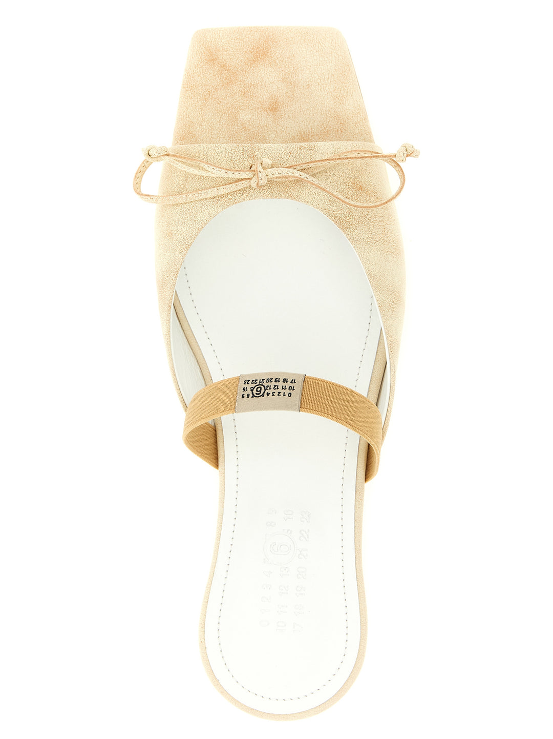 Mm6 Maison Margiela Squared Toe Sandali - Beige | 5a810387ce69b3d87dc5993fd0bcb7a022e8db7d