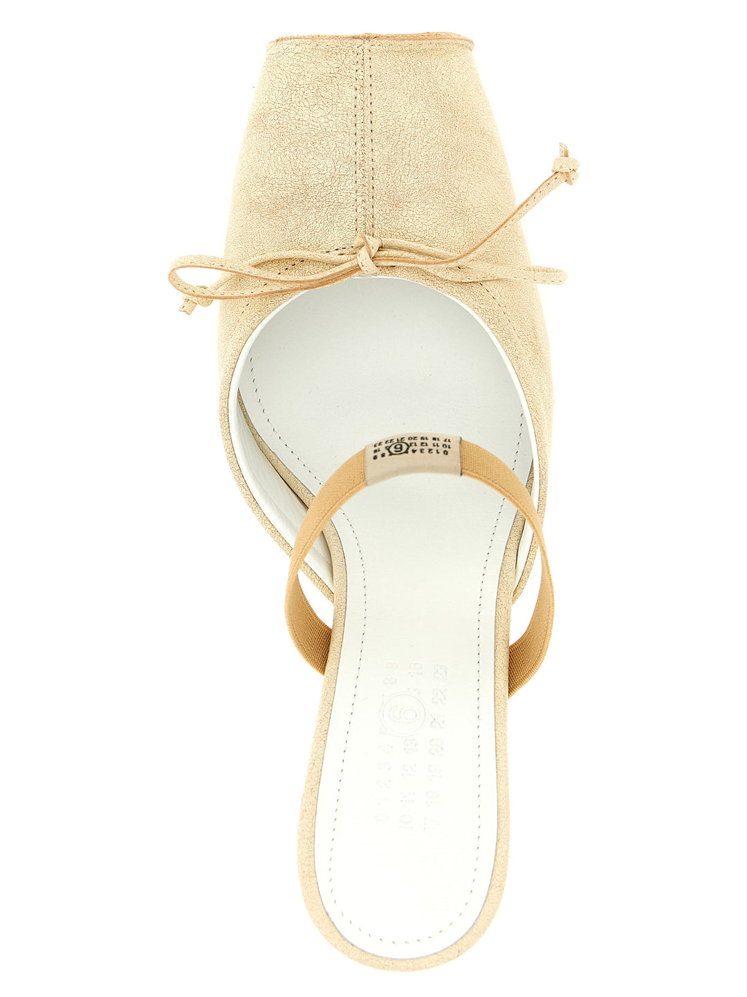 Mm6 Maison Margiela Square Toe Mules Decollete - Beige | 65c108752fbee640c622b6102196c1fc26be44fa