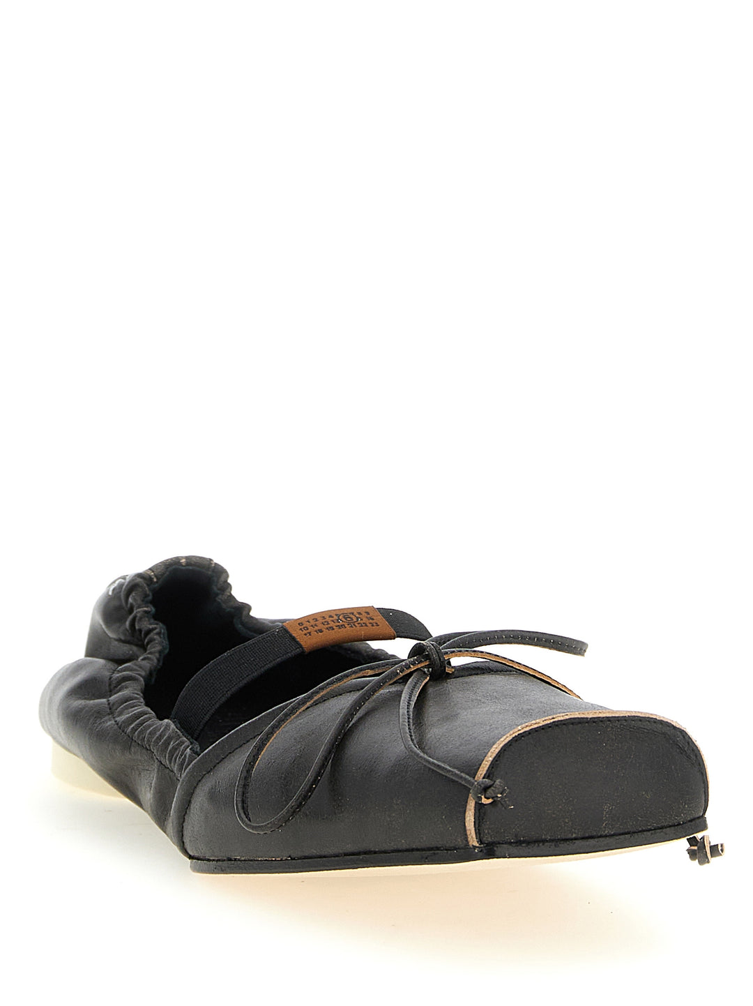 Mm6 Maison Margiela Square Toe Ballet Flats Flat shoes - Nero | 5f81078b095a08c248e986f020511566e1dda7d3
