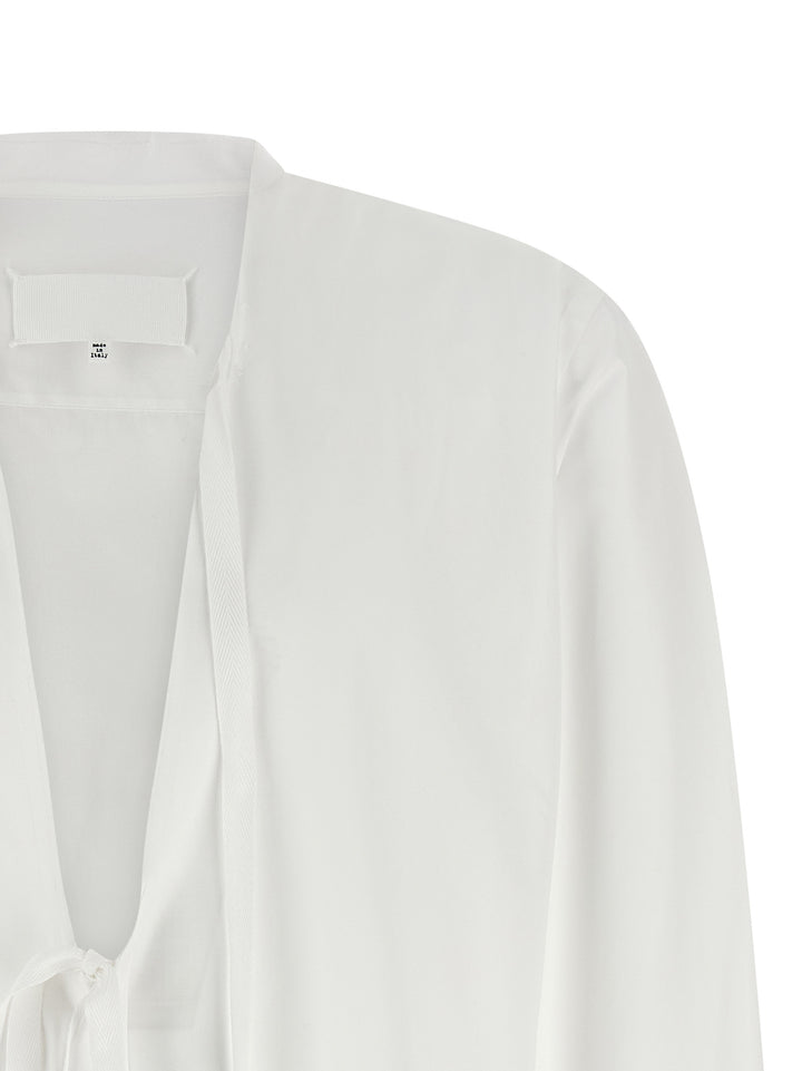 Maison Margiela Raw Cut Hem Shirt Camicie - Bianco | fd45eafab9a4b7b3e3935db274eb8bed4937f09c