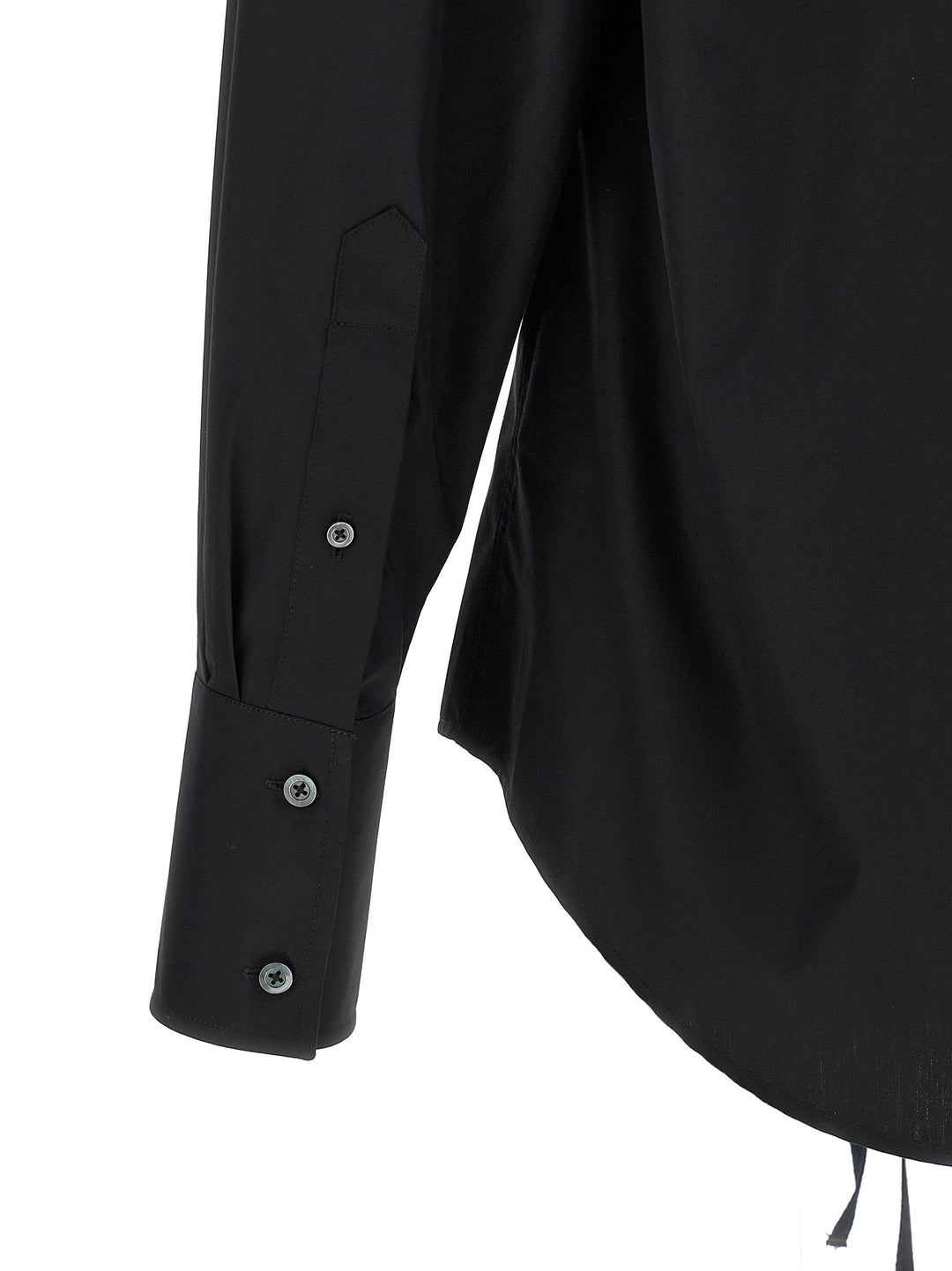 Maison Margiela Raw Cut Hem Shirt Camicie - Nero | d55abb423be90775c73e4b1166ae0956e83b5d3a