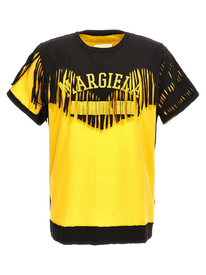 Maison Margiela Double Layer T shirt - Giallo | be1ba56e21262aafd323dce63b39835a46794841