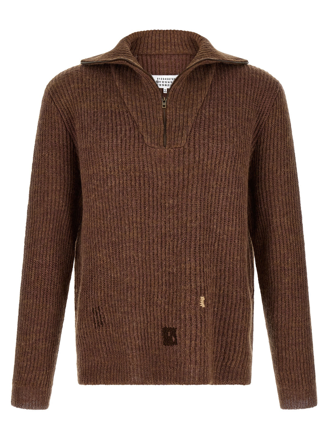 Maison Margiela Mending Sweater Maglioni - Marrone | 7a7b87f1ee9bb246ee460db0f3f0a7b3f20e6dac