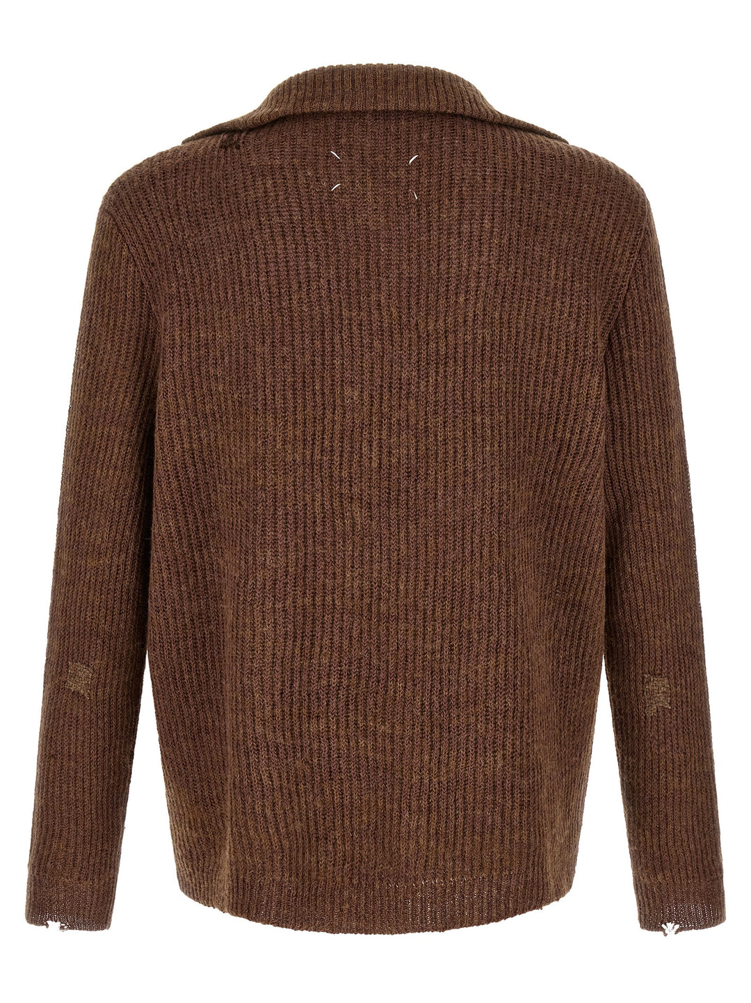 Maison Margiela Mending Sweater Maglioni - Marrone | 7c1a3c7427c8c32bb6727c7fc1d55c882dac936d