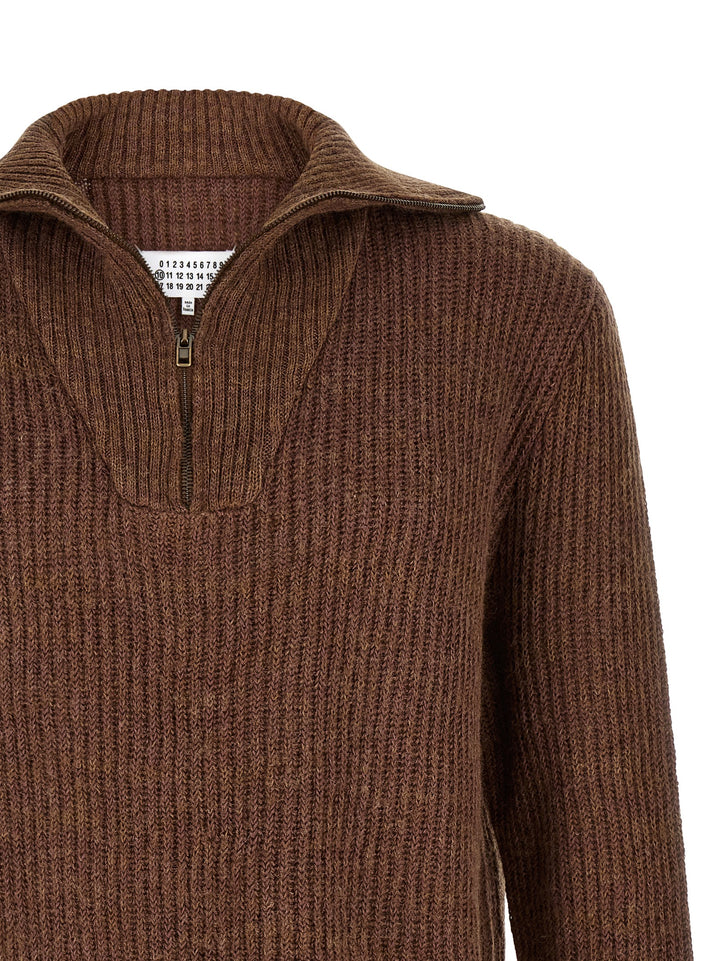 Maison Margiela Mending Sweater Maglioni - Marrone | 5c408384bb1019a9d571afcb6d92bb363b30d425