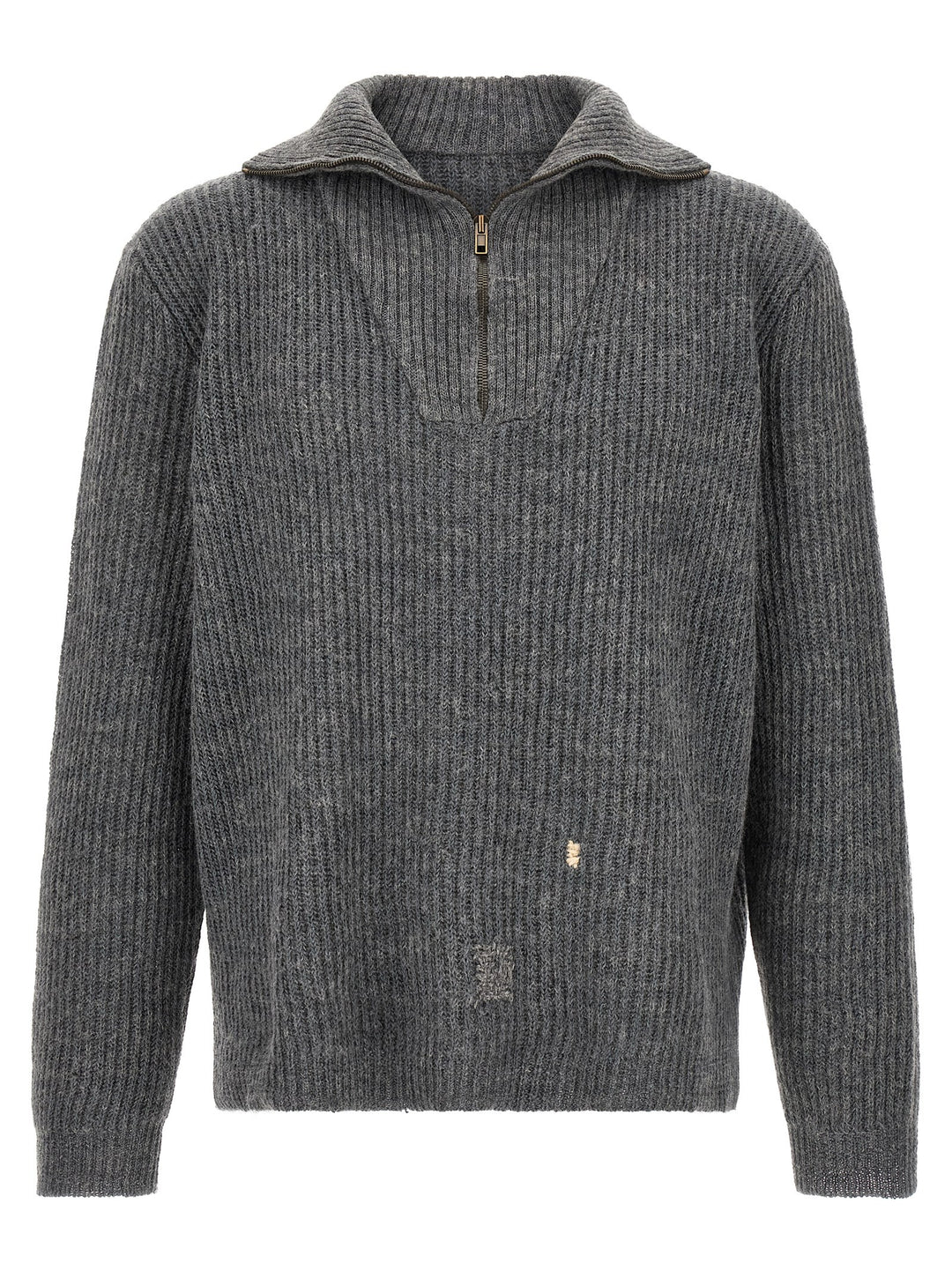 Maison Margiela Mending Sweater Maglioni - Grigio | bf7d66419f3663f6ea4d393ea84d80cb294e4484
