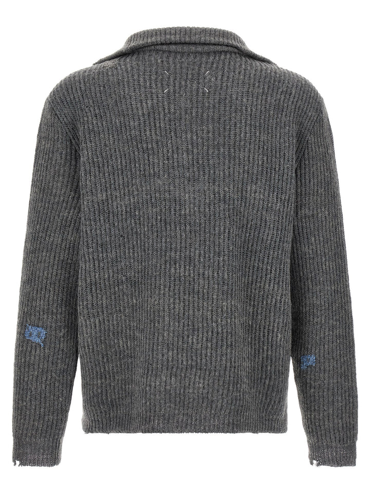 Maison Margiela Mending Sweater Maglioni - Grigio | b17ccf7532f513e9f21e11c84150841d1e30df2c