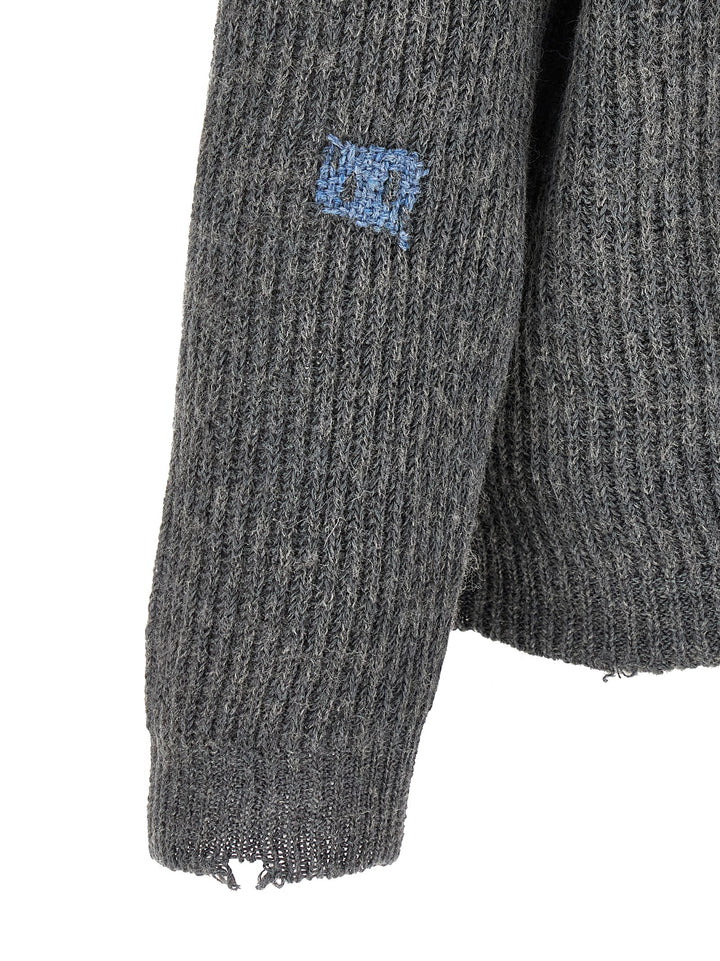 Maison Margiela Mending Sweater Maglioni - Grigio | 4d19fe5cc036c69d6d2d52194510f333a1336c73