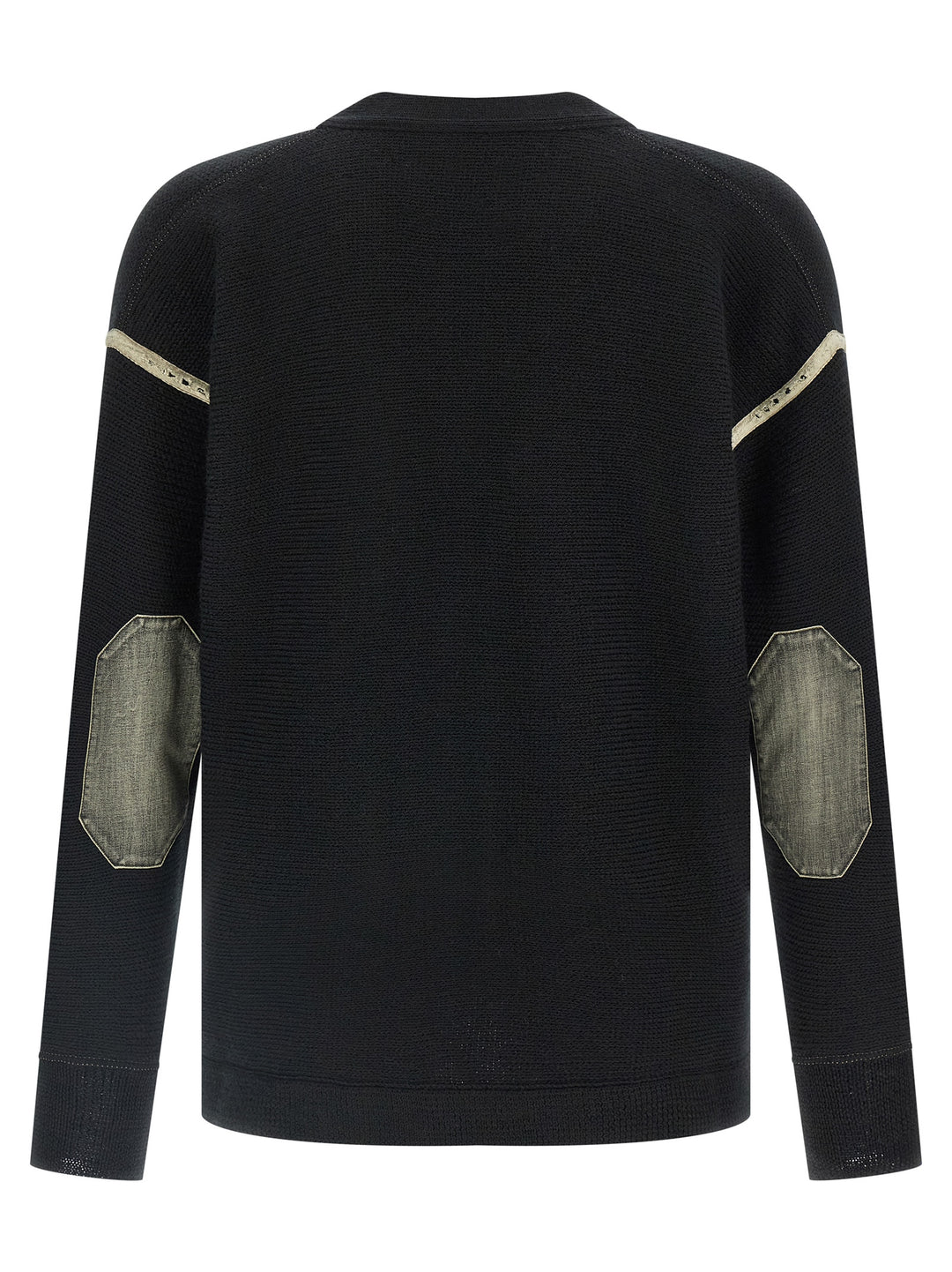 Maison Margiela Elbow Patch Cardigan Maglioni - Nero | 595ce70a1ec0aa289a4f8b41b7af0d272bb18094