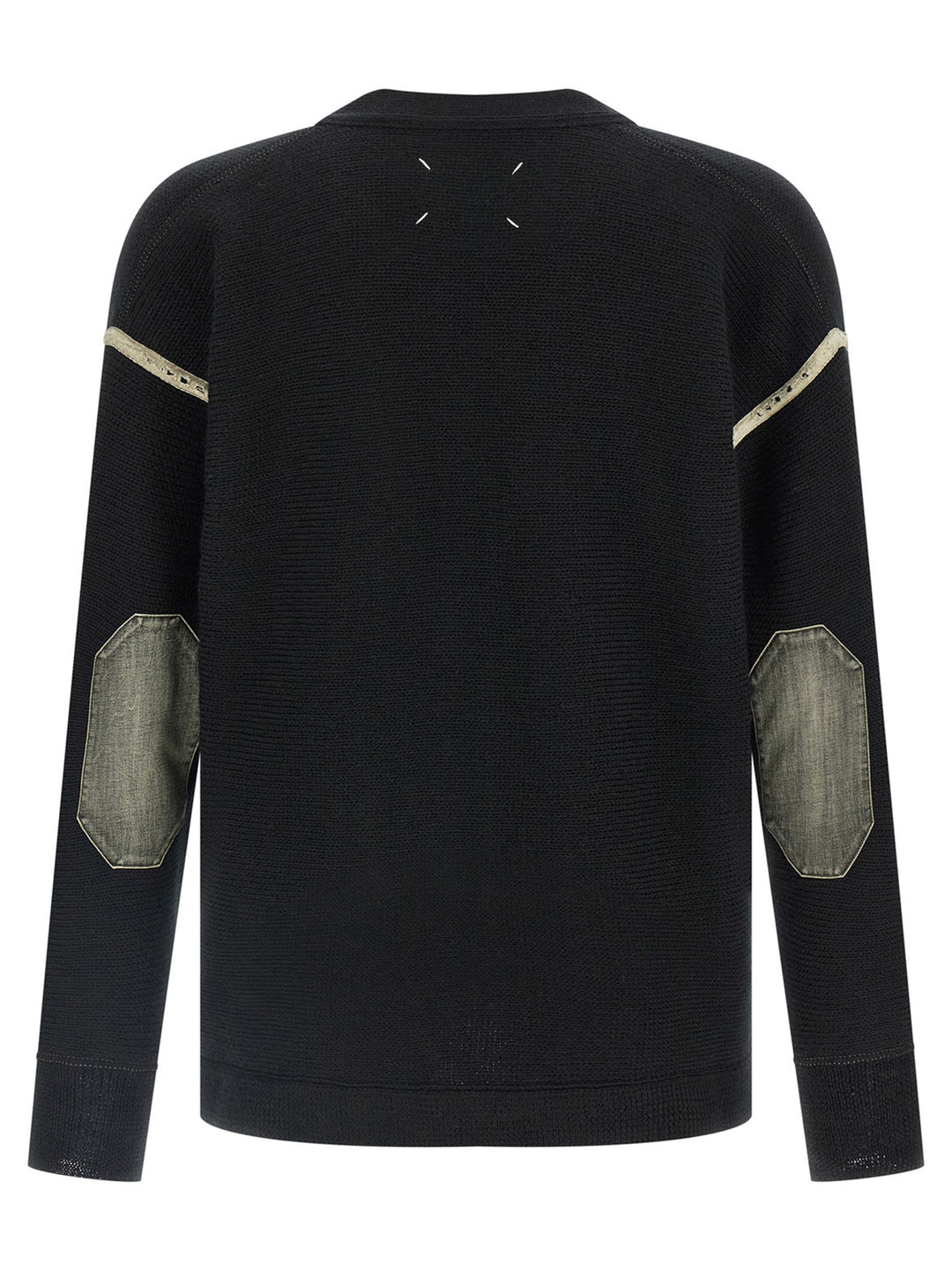 Maison Margiela Elbow Patch Cardigan Maglioni - Nero | 5483f92e2405546b12e2b80f7a1fe4ef271378c2