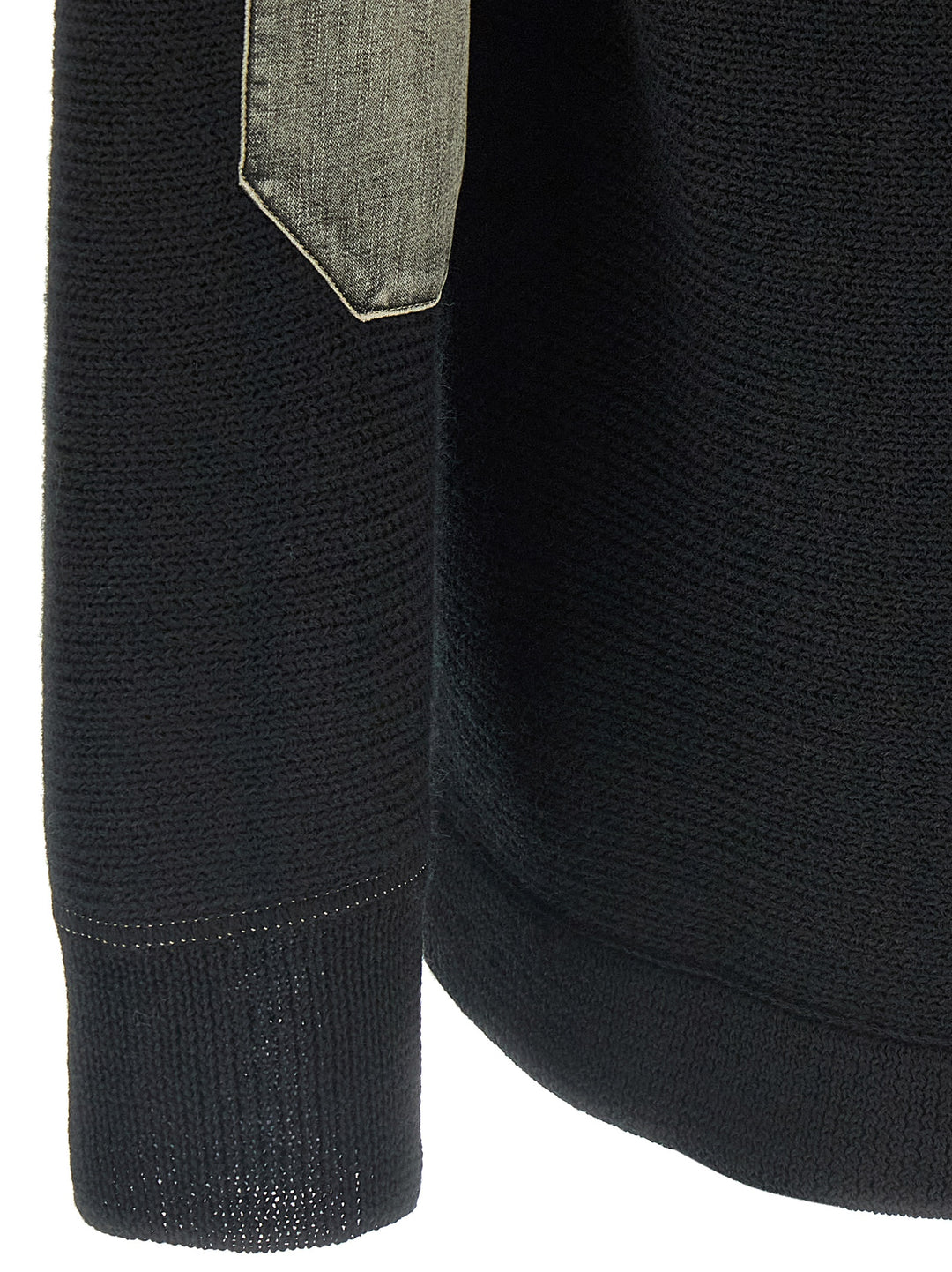 Maison Margiela Elbow Patch Cardigan Maglioni - Nero | 4eed0a0d620ed35f9167d63f9d05f3dfda15b59c