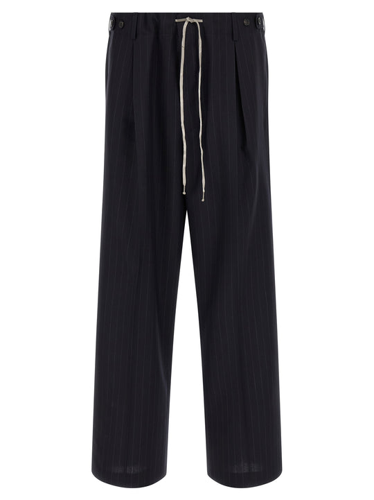 Pinstripe Pantaloni Blu