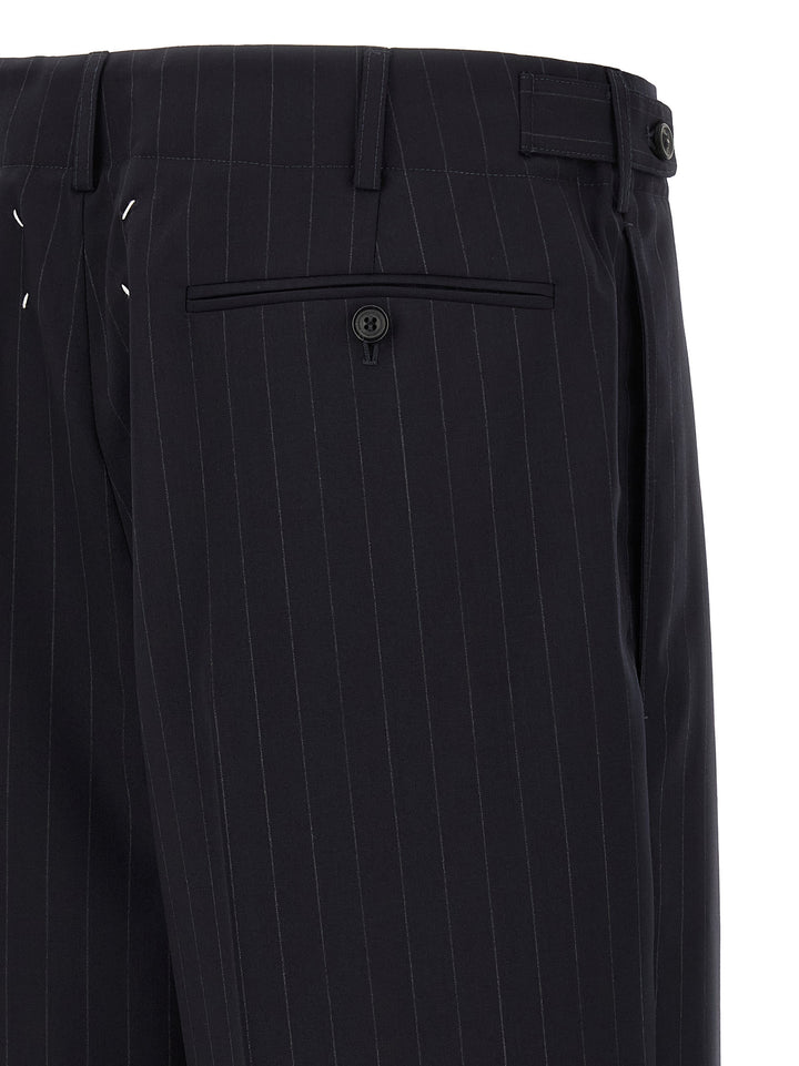 Maison Margiela Pinstripe Pantaloni - Blu | a842d8711a212b3472685cbc34a705079511fe66