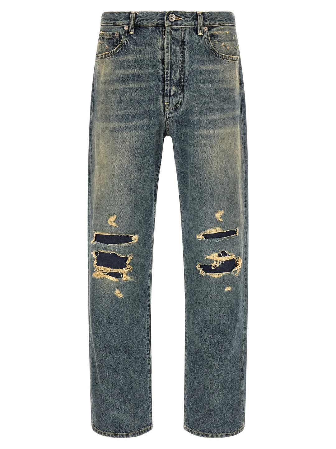 Maison Margiela Distressed Jeans - Celeste | 28a9dc043d656f05e509f2b46551e096c6488ec4