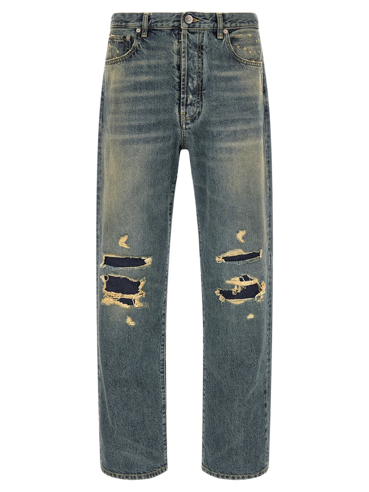 Maison Margiela Distressed Jeans - Celeste | 28a9dc043d656f05e509f2b46551e096c6488ec4