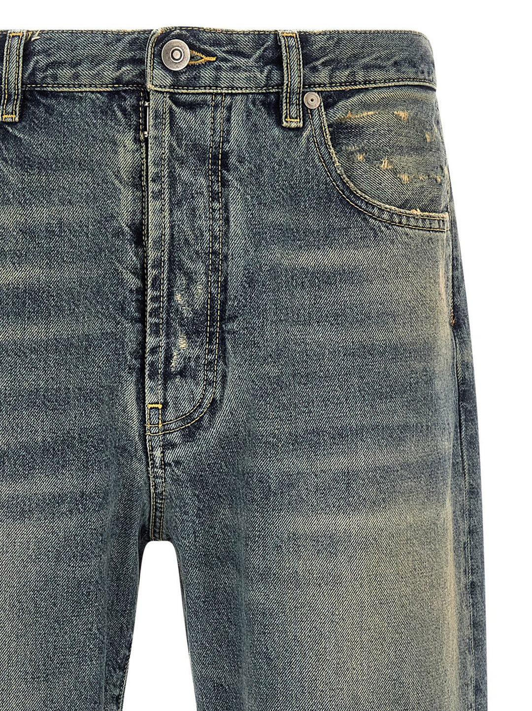 Maison Margiela Distressed Jeans - Celeste | 48af3dad8da5fd53a3bcac1c029f16b26028bf69