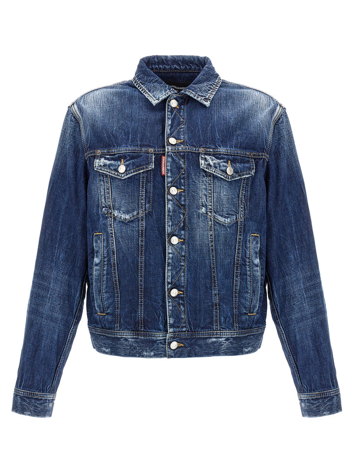 Dsquared2 Be Cool Be Nice Wash L.A. Puffer Jackets - Blu | 42cc3c463acaabdf353dc797ad3e3da4542c883d