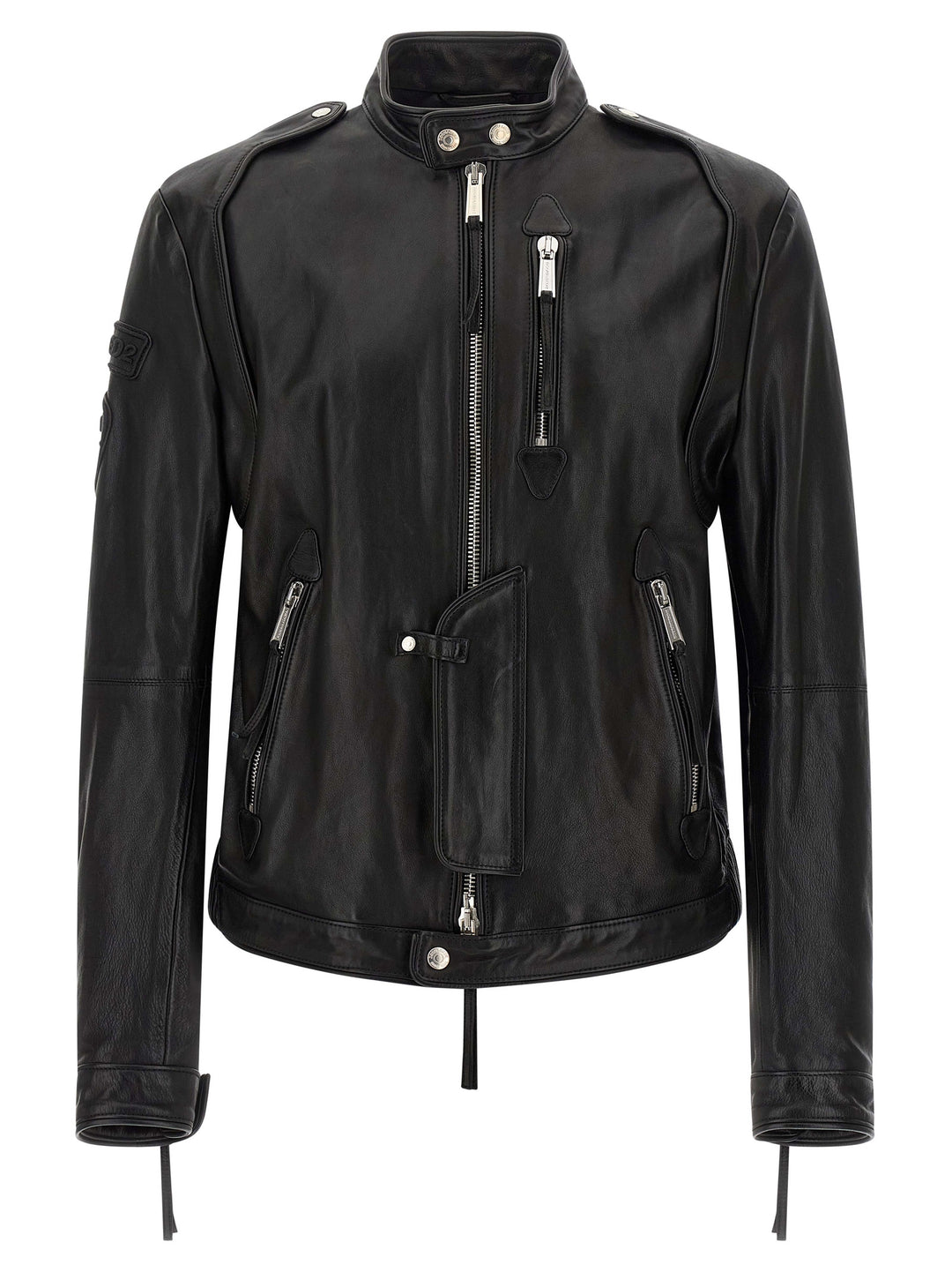 Dsquared2 Dsquared2 X Ducati Capsule Leather Jacket Puffer Jackets - Nero | 0090c0e5ff27f6d3b2e191515e24f332a5b6cfac