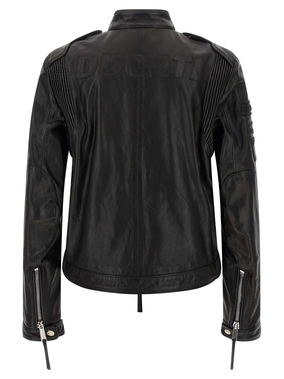 Dsquared2 Dsquared2 X Ducati Capsule Leather Jacket Puffer Jackets - Nero | 5828ba3b8cdcb6772301d43b1e4540b7a4bf804e