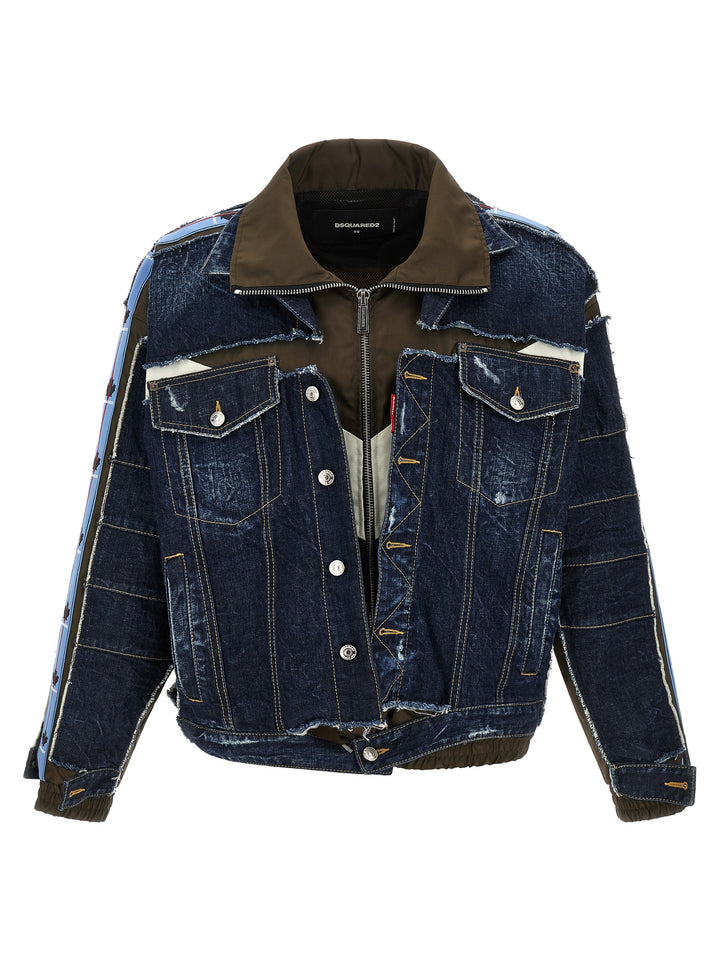 Dsquared2 Multilayer Denim Jacket Puffer Jackets - Blu | b8b3eb7fbecc6d0ddc253d26e5d7651f2a6d6887